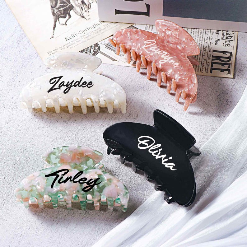 Elegant Hair Clip with Customizable,Customizable Wedding Hairpiece for Bridesmaids,Elegant Hair Clip with Customizable Initials
